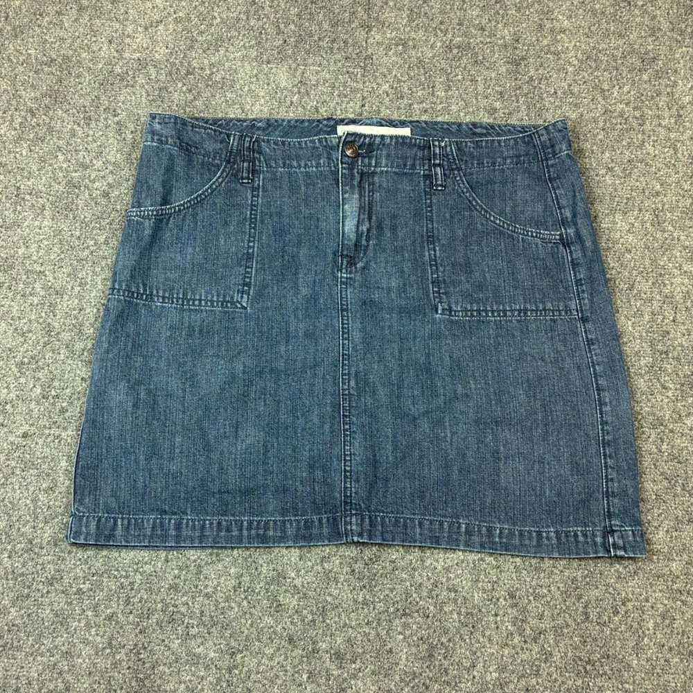 Old Navy Womens Denim Mini Skirt Size 14 Blue Medium Wash Cotton Z110-40‎